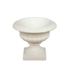 VB. COPPA ROMANA BASSA VETRORESINA D41,5 H34 bianco-sabbia (Cod. 42370-01)