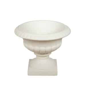 VB. COPPA ROMANA BASSA VETRORESINA D47.5 H39 bianco-sabbia (Cod. 42372-01)