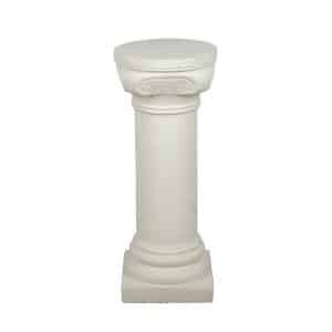 VB. COLONNA ROMANA TONDA VETRORESINA D35 H83 bianco-sabbia (Cod. 42376-01)