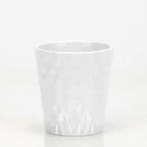 SET 6 PORTAVASO LAVORATO LUCIDO CERAMICA PER VASO D12 bianco (Cod. 41509-02)