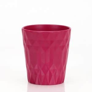 SET 6 PORTAVASO LAVORATO LUCIDO CERAMICA PER VASO D12 ciclamino-matt (Cod. 41509-03)