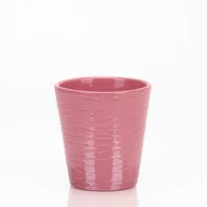 SET 8 PORTAVASI CERAMICA D10,5 H11,5 PER VASO D9  rosa-antico (Cod. 42499-03)