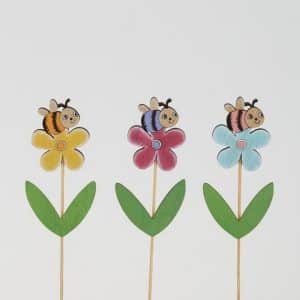 SET 12 PICK FIORE E APE H16,5 CM colori-assortiti (Cod. 42500-01)