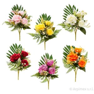 SET 12 PZ. FRONTALE ROSE 33 CM colori-assortiti (Cod. 42461-01)