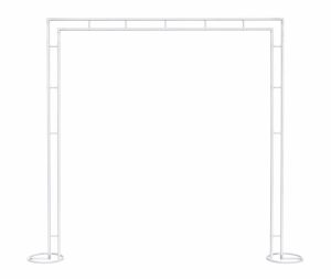 VB. STRUTTURA ARCO CERCHIO DOPPIO D150 bianco (Cod. 40053-01)