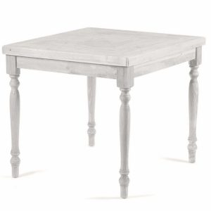 VB. TAVOLO LEGNO 90X83 H78 bianco- (Cod. 42440-01)