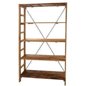VB. SCAFFALE LEGNO 120X45 H200 naturale (Cod. 42442-01)