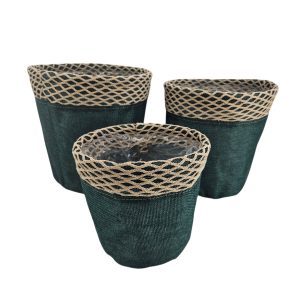 MIRATRADE SET 3 CESTI D22 H22-D19,5 D19-D17 H16  verde (Cod. 42092-02)
