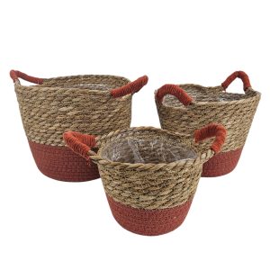 MIRATRADE SET 3 CESTI D25 H21-D22 H19-D17 H14 CM rosso (Cod. 42093-01)