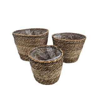 MIRATRADE SET 3 CESTI D20 H16-D17 H14-D13 H12  naturale (Cod. 42094-01)