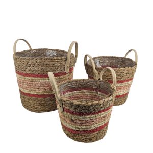 MIRATRADE SET 3 CESTI D25 H21-D23 H19-D20 H15 CM rosso (Cod. 42105-03)
