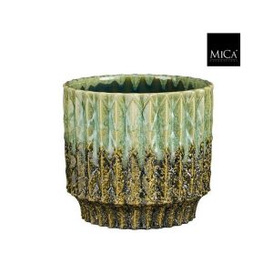 VASO LAURIA D17 H16 CM verde (Cod. 42585-01)