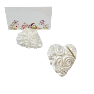 CUORE IN RESINA PORTABIGLIETTO H6,5 CM  (Cod. 18222-01)