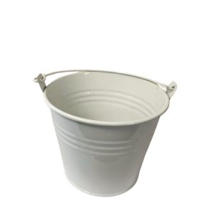 SECCHIELLO LATTA PER VASO D10 CON MANICI  bianco (Cod. 33928-01)