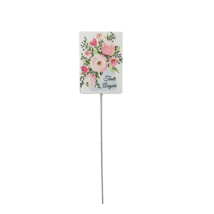 SET 12 PICK TANTI AUGURI CON ROSE bianco (Cod. 42495-01)
