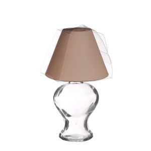 LAMPADA IN VETRO AMBRA PER TEALIGHT D9 H16 CM beige-chiaro (Cod. 42543-01)