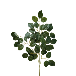 RAMO FOGLIE DI ROSA X3 CON 45 FOGLIE H71 CM arancione (Cod. 42597-01)