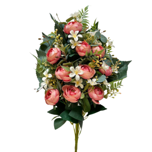 MAZZO RANUNCULUS X11 H56 CM pesca (Cod. 42595-01)