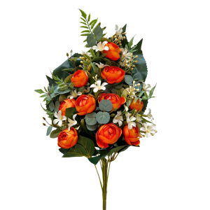 MAZZO RANUNCULUS X11 H56 CM arancione (Cod. 42595-02)
