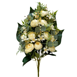MAZZO RANUNCULUS X11 H56 CM crema (Cod. 42595-04)