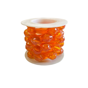 FILO ORGANZA CON PERLE MM25 X 6MT arancione (Cod. 7028-01)