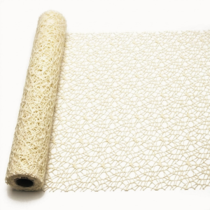 RETINA POLYCOTTON "SPIDER" DECOR MESH CM 48x5MT avorio-chiaro (Cod. 19632-13)