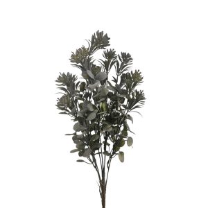 MIRATRADE MAZZO EUCALIPTO FIORITO 7 RAMI H52 CM verde-sbiancato (Cod. 42605-02)