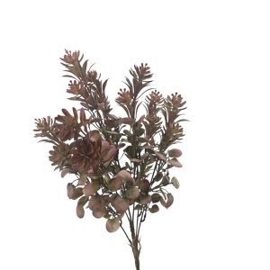 MIRATRADE MAZZO EUCALIPTO FIORITO 7 RAMI H52 CM rosa-verde (Cod. 42605-01)