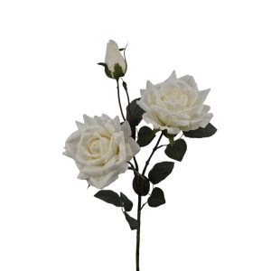 MIRATRADE RAMO ROSA CON BOCCIOLO H76 CM bianco (Cod. 42045-01)
