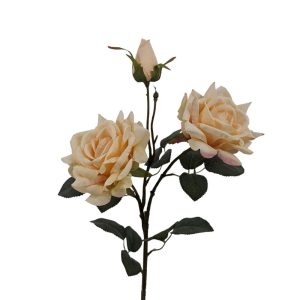 MIRATRADE RAMO ROSA CON BOCCIOLO H76 CM crema (Cod. 42045-02)