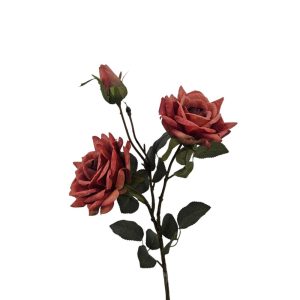 MIRATRADE RAMO ROSA CON BOCCIOLO H76 CM salmone (Cod. 42045-03)