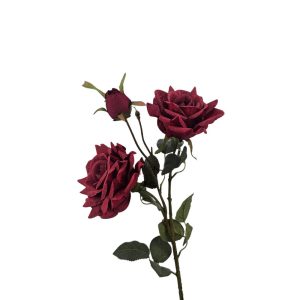 MIRATRADE RAMO ROSA CON BOCCIOLO H76 CM rosso (Cod. 42045-05)
