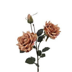 MIRATRADE RAMO ROSA CON BOCCIOLO H76 CM ruggine (Cod. 42045-07)