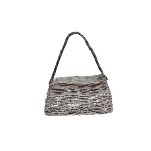 MIRATRADE CESTO BORSA 25X13 H13 CM marrone-sbiancato (Cod. 42086-01)