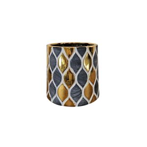 MIRATRADE VASO ROMBO CERAMICA D15,5 H14,5 grigio (Cod. 42132-01)