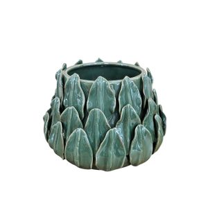 MIRATRADE VASO FOGLIE CERAMICA D23 H17 CM verde (Cod. 42057-01)