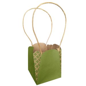 SET 10 PZ. BORSA DUNE 14X14X16 CM verde-kaki (Cod. 33862-04)