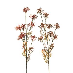 RAMETTO DI BACCHE DI SORBO GIAPPONESEX5 H84 CM arancione (Cod. 42784-01)
