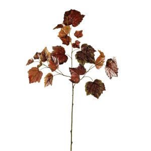 RAMO VITE X3 CON 27 FOGLIE CM63 bordeaux (Cod. 29517-02)