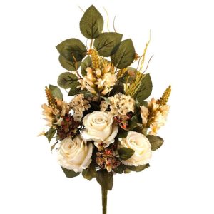 MAZZO ROSE, ORTENSIE E ORNITOGALLO X146 avorio (Cod. 42669-02)