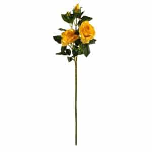 RAMO GINA 2 ROSE E 2 BOCCIOLI 67CM giallo (Cod. 31643-07)