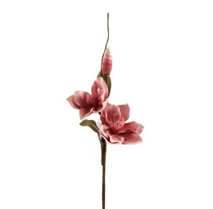 RAMO MAGNOLIA 2 FIORI 1 BOCCIOLO  rosa (Cod. 42666-01)