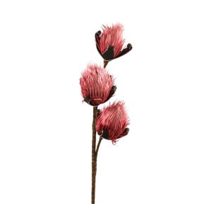 RAMO ERYNGIUM IN FOAM CON 3 FIORI H85 CM rosa (Cod. 42667-01)