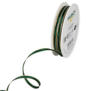 NASTRO TAFFETA CON BORDO LUREX 5MM 30M verde (Cod. 30530-07)