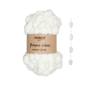 GOMITOLO CON POMPOM 100GR 20MT bianco (Cod. 42807-01)