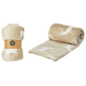 PLAID FLANELLA 200X150 CM beige (Cod. 42707-02)