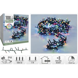 FILO LUCI 1000 LED 2 MT CON 8 FUNZIONI TIMER 8 ORE multicolor (Cod. 42710-02)