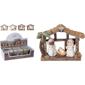 PRESEPE CON 3 FIGURE 9X7 CM figure-assortite-casuali (Cod. 42803-01)