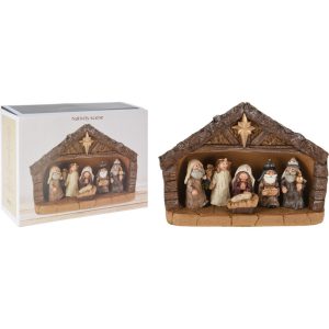 PRESEPE CON 7 FIGURE 24XH18 CM  (Cod. 42804-01)
