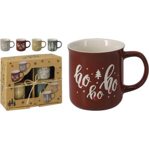 SET 4 PZ. TAZZA CERAMICA NATALIZIA 200ML (Cod. 42746-01)